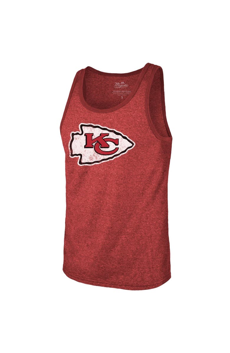 Majestic Threads Men's Majestic Threads Patrick Mahomes Red Kansas City Chiefs Name & Number Tri-Blend Tank Top, Alternate, color, 