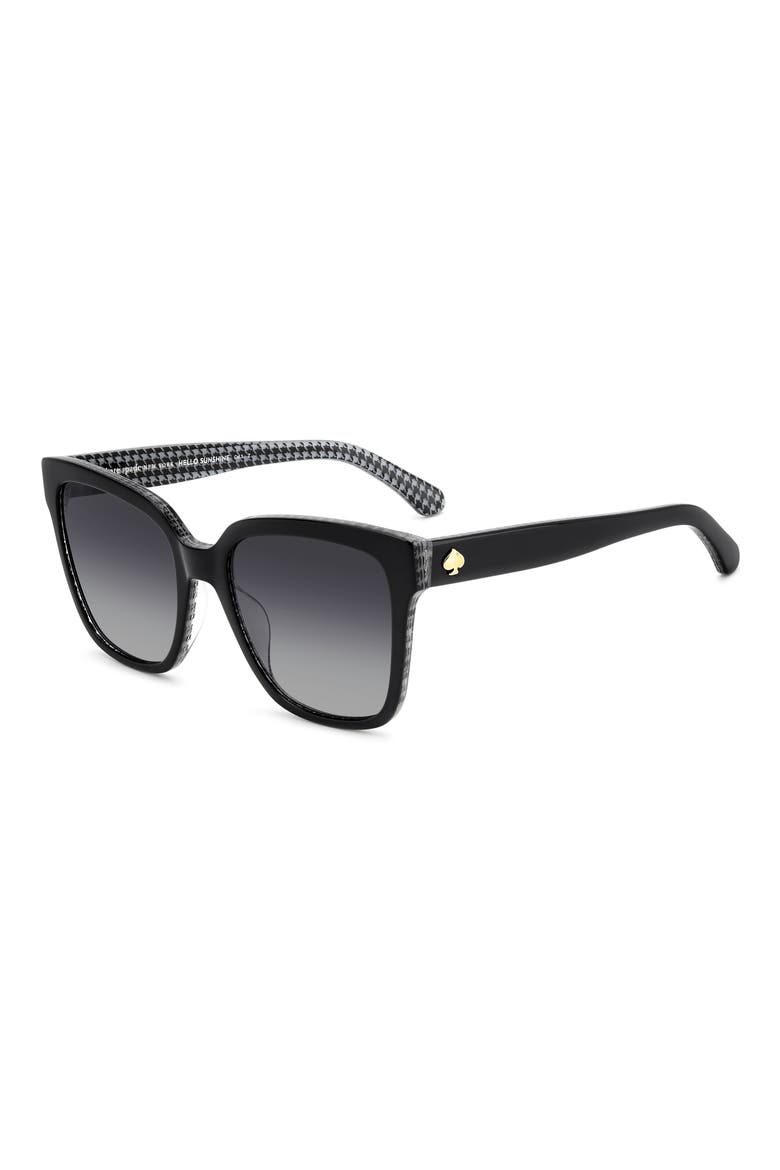 kiya 56mm gradient square sunglasses, Alternate, color, BLACK WHITE/ GREY POLAR
