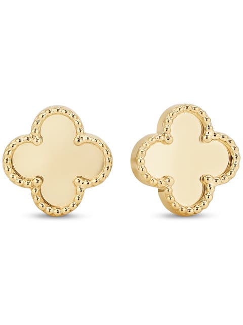 Clover Earrings in 14K Gold, 11mm