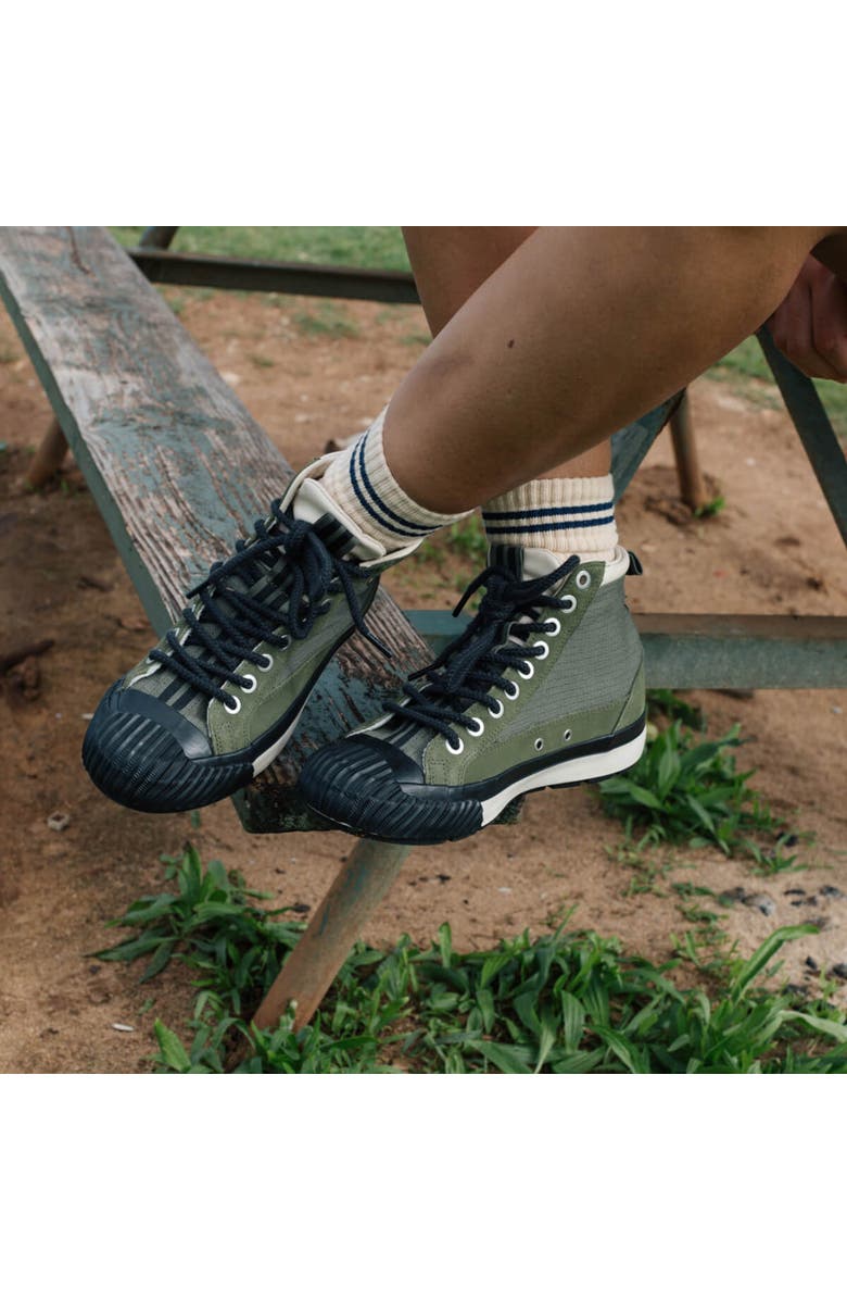 P.F. Flyers Grounder Hiker High-Top Sneaker, Alternate, color, Military Green