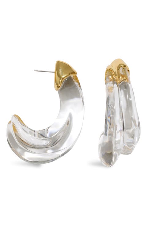 Liquid Molten Lucite® Large Wave Hoop Earrings