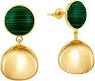 GABI RIELLE Modern Malachite Drop Earrings