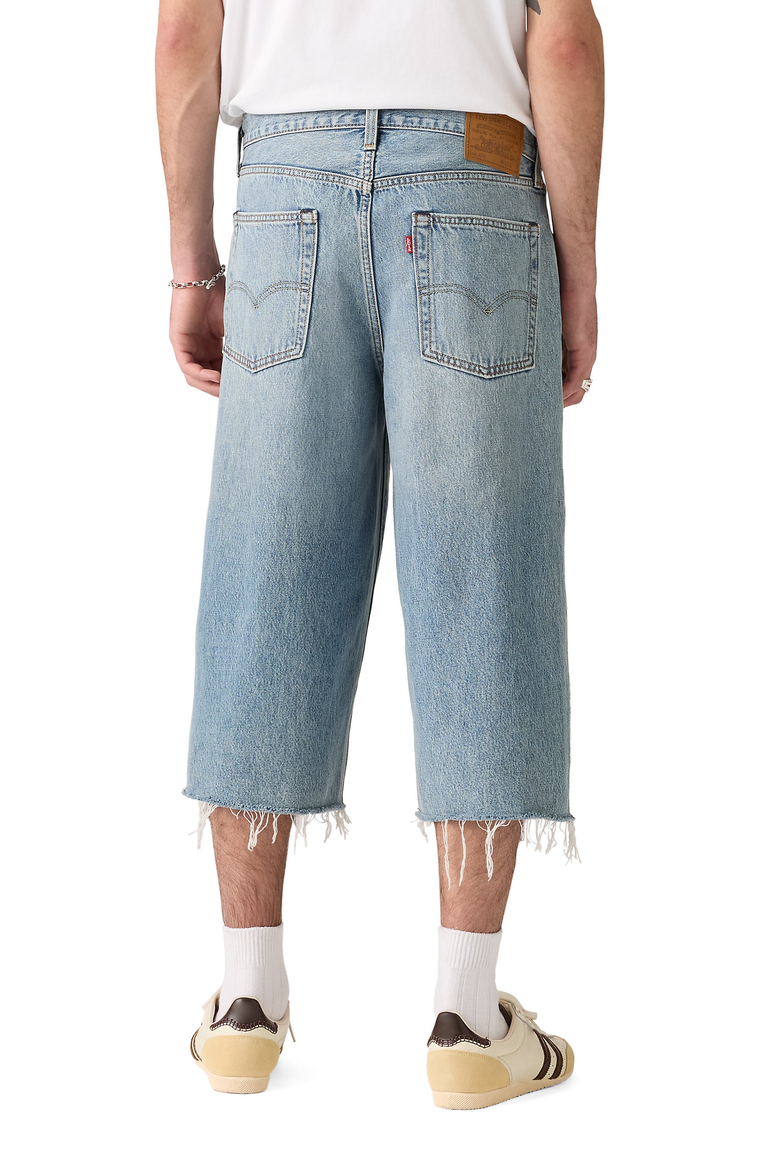 478 Raw Hem Baggy Capri Jeans - image 2