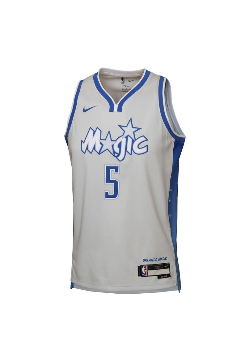 Youth Nike Paolo Banchero Silver Orlando Magic 2025/26 City Edition Swingman Jersey, Alternate, color, Silver