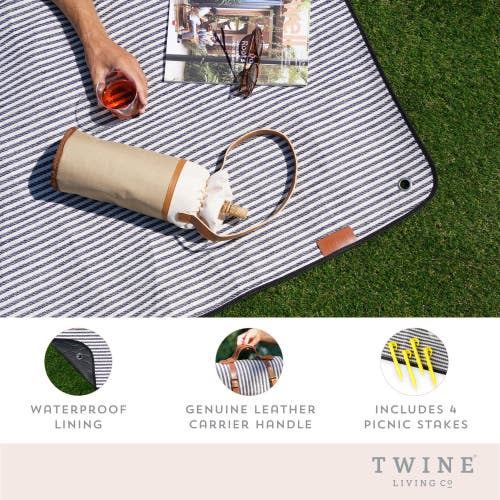 Twine Seaside Picnic Blanket Set In Blue