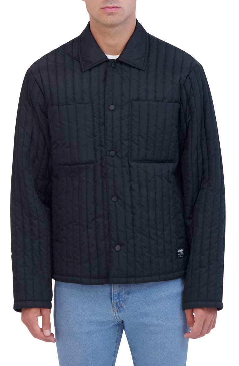 Hudson Jeans Water Repellent Quilted Shirt Jacket, Main, color,
