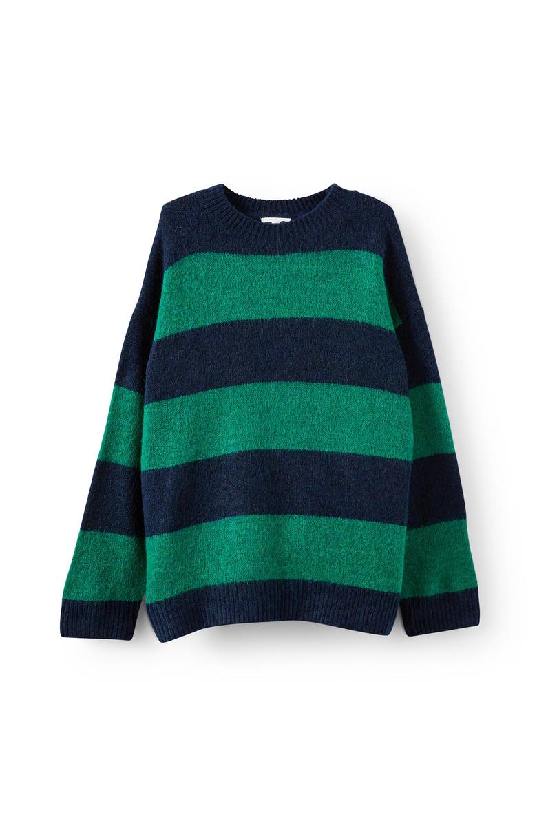 Cotton On Kids Kid's Blake Knit Crew, Main, color, Squid Ink Deep Mint