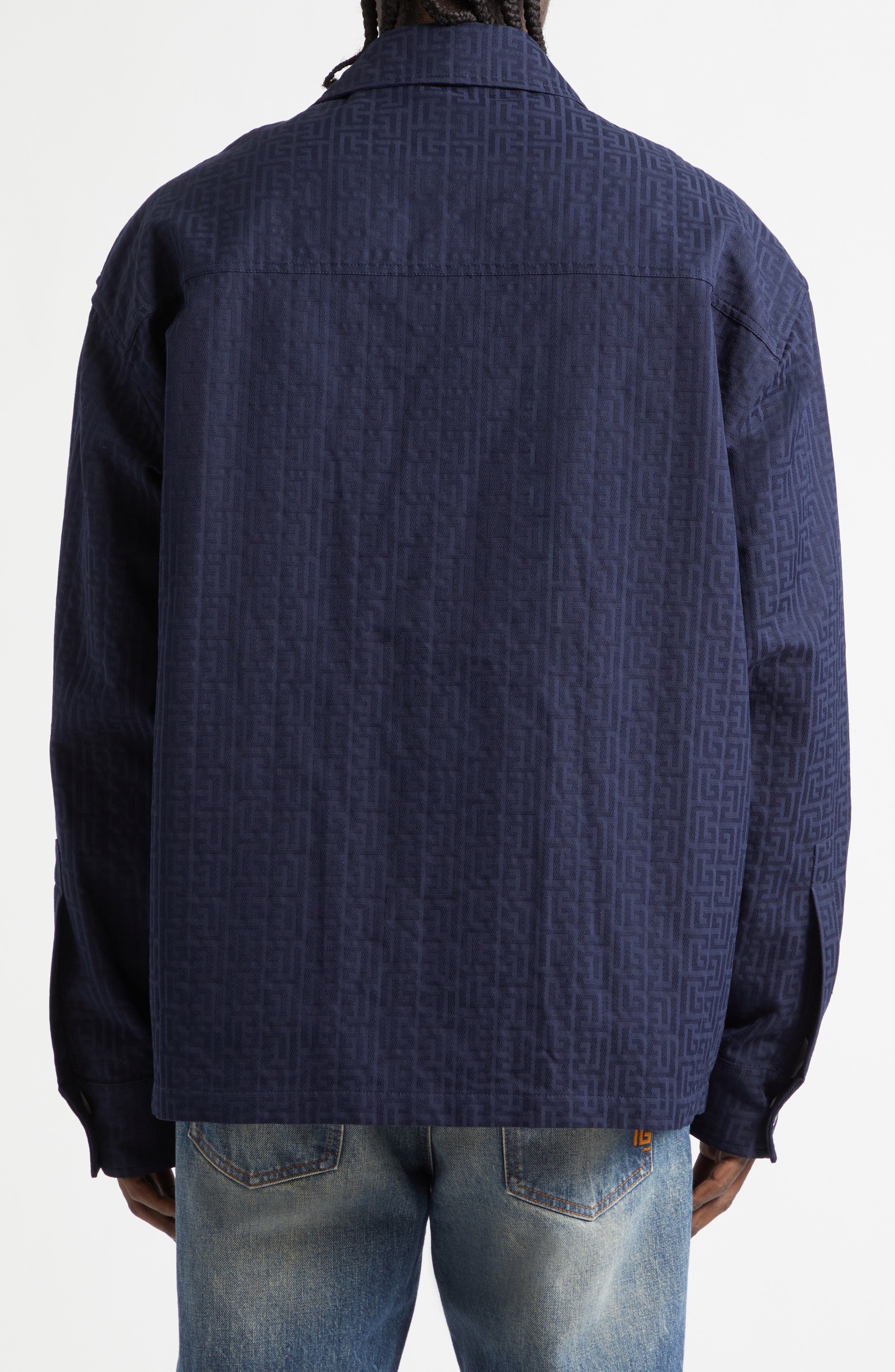Monogram Cotton Jacquard Button-Up Shirt - image 2