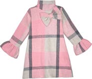 Mia Belle Girls Classic Plaid Long Sleeve Shift Dress
