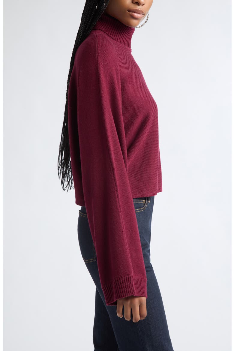 Aaliyah Wool Turtleneck Sweater, Alternate, color, CRANBERRY