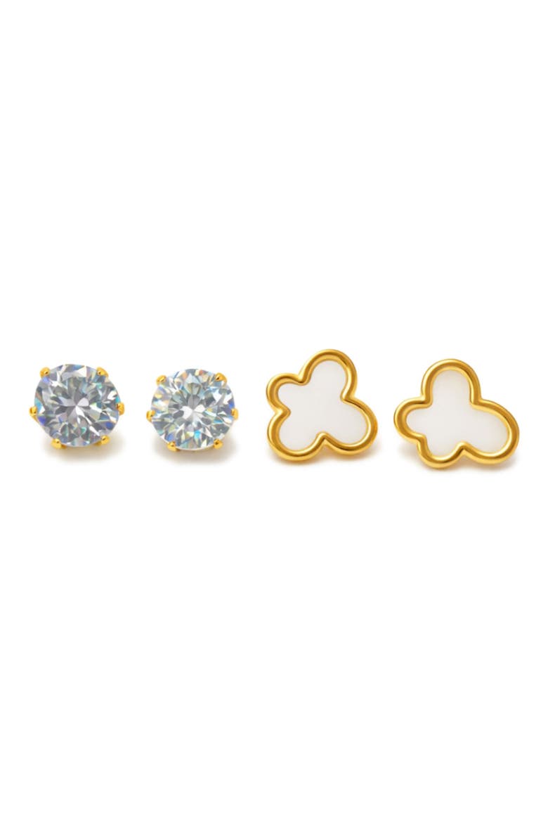 Set of 3 Assorted Earrings, Alternate, color, WHITE