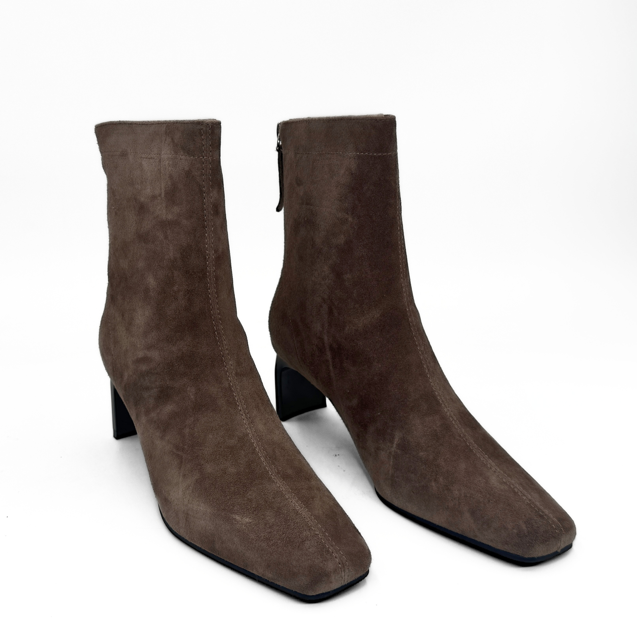 Harlow Suede Booties, Alternate, color, Taupe Suede