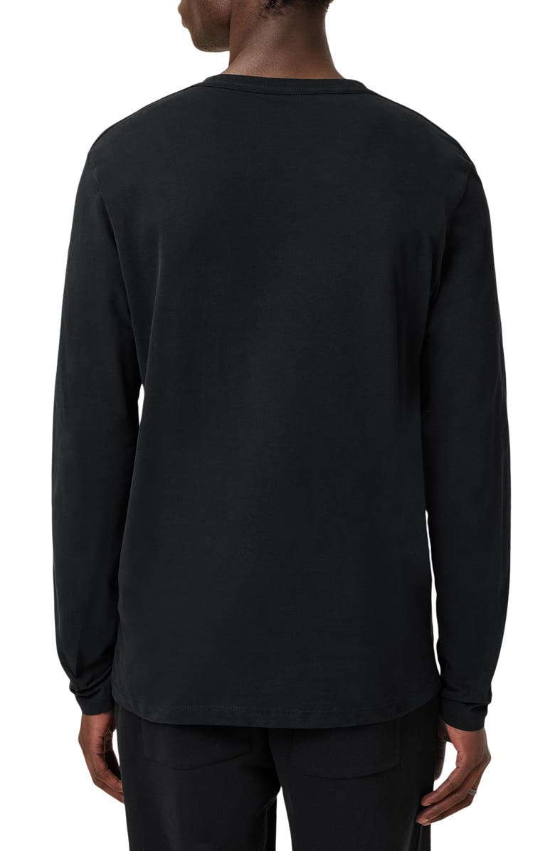 AllSaints Brace Long Sleeve Cotton T-Shirt, Alternate, color, Jet Black