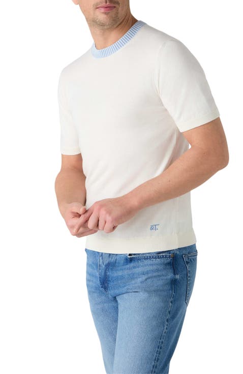 Gibson Cotton Cashmere Short Sleeve Crewneck Sweater