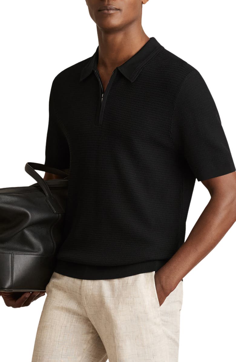 Reiss Regis Quarter Zip Polo, Main, color, 