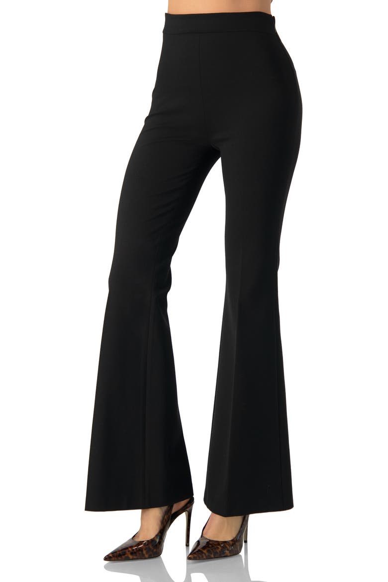 Flared Trousers, Main, color, Black