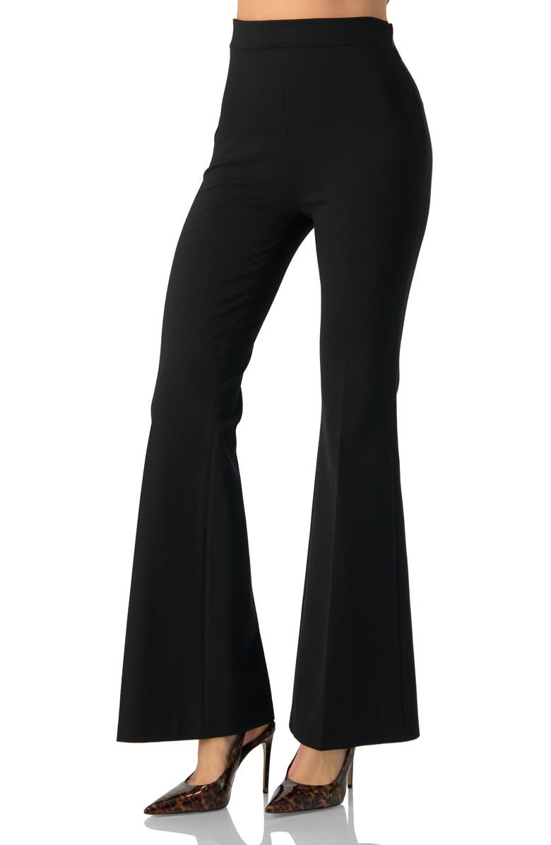 IVONNE Flared Trousers, Main, color, Black