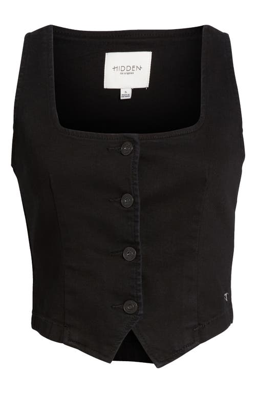 Hidden Jeans Denim Vest In Black