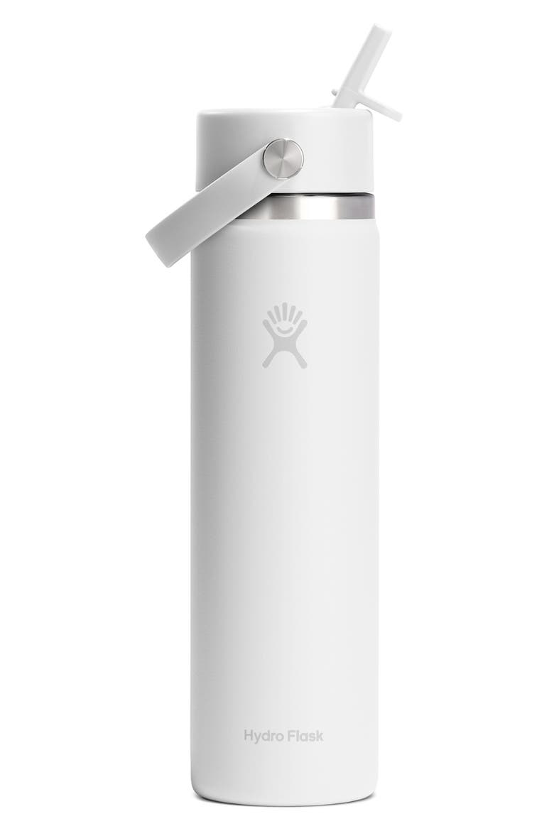 24-Ounce Wide Mouth Flex Straw Cap Bottle, Main, color, WHITE
