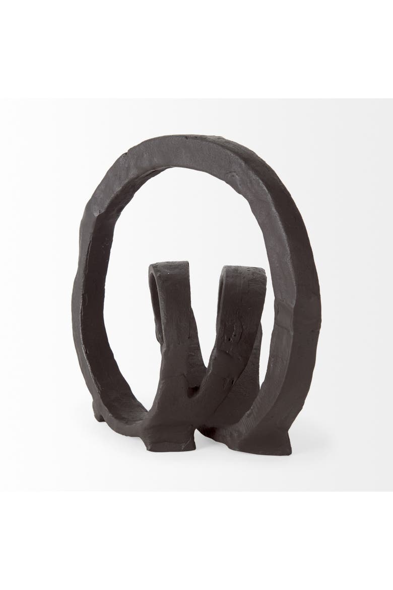Stanislaw Metal Infinite Ribbon Sculpture, Alternate, color, Black