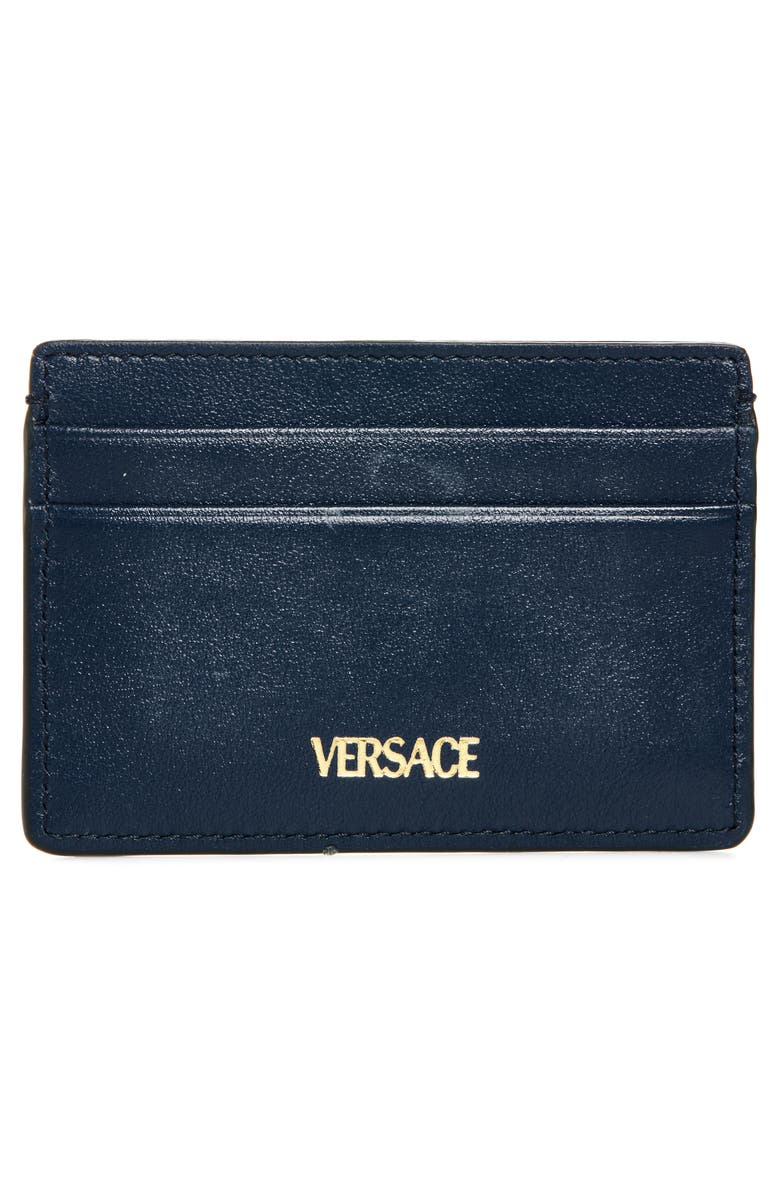 Versace Medusa Leather Card Case, Alternate, color,
