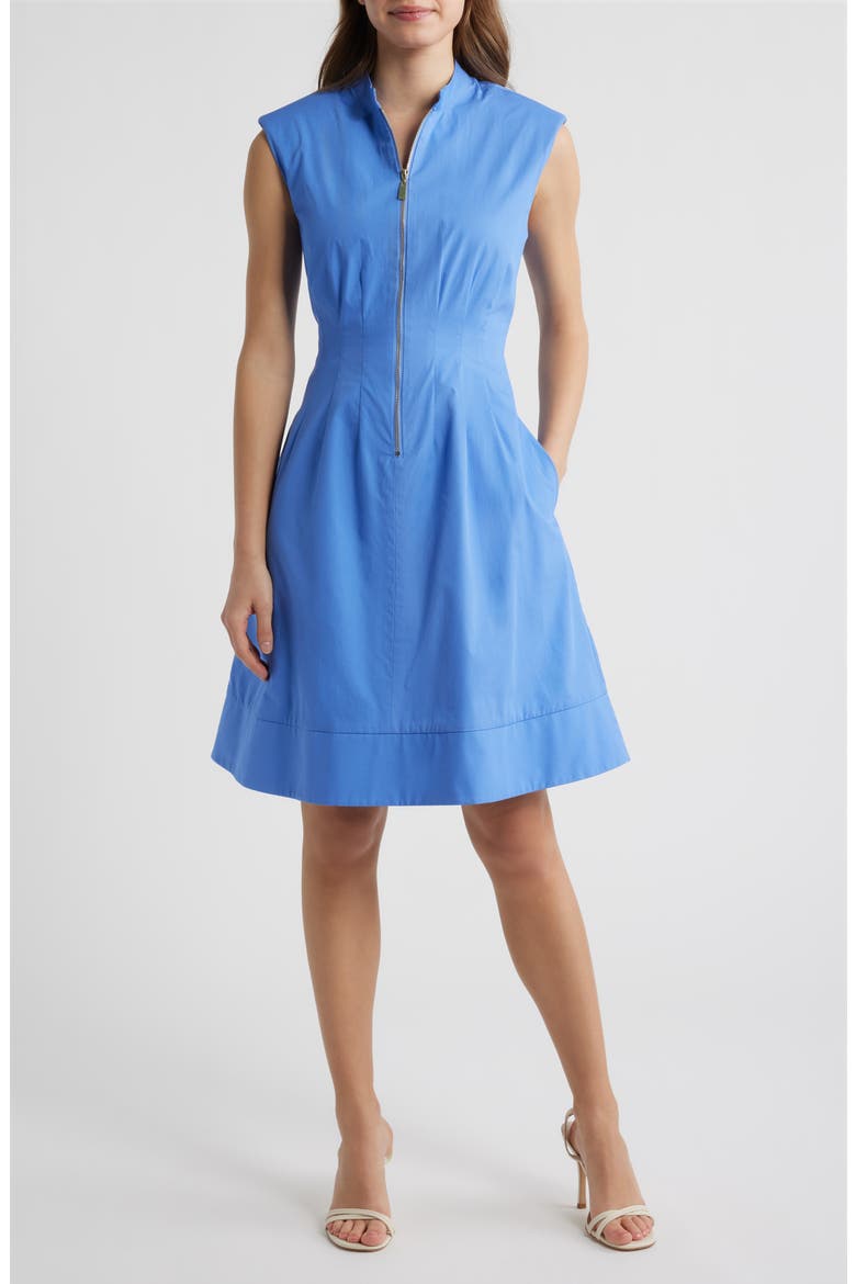 Sleeveless Cotton Dress, Main, color, PERIWINKLE