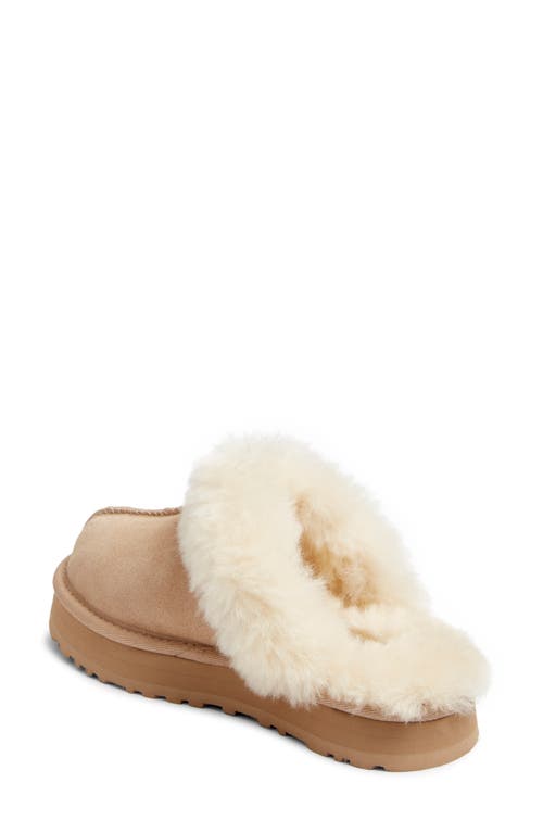 Ugg(r) Kids' Disquette Genuine Shearling Trim Slipper In Sand