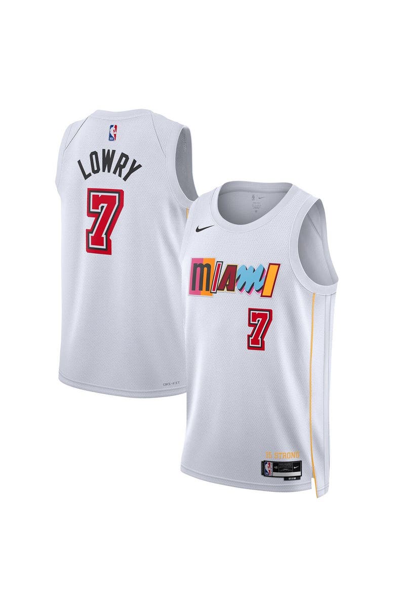 Nike Unisex Nike Kyle Lowry White Miami Heat 2022/23 Swingman Jersey - City Edition, Alternate, color, 
