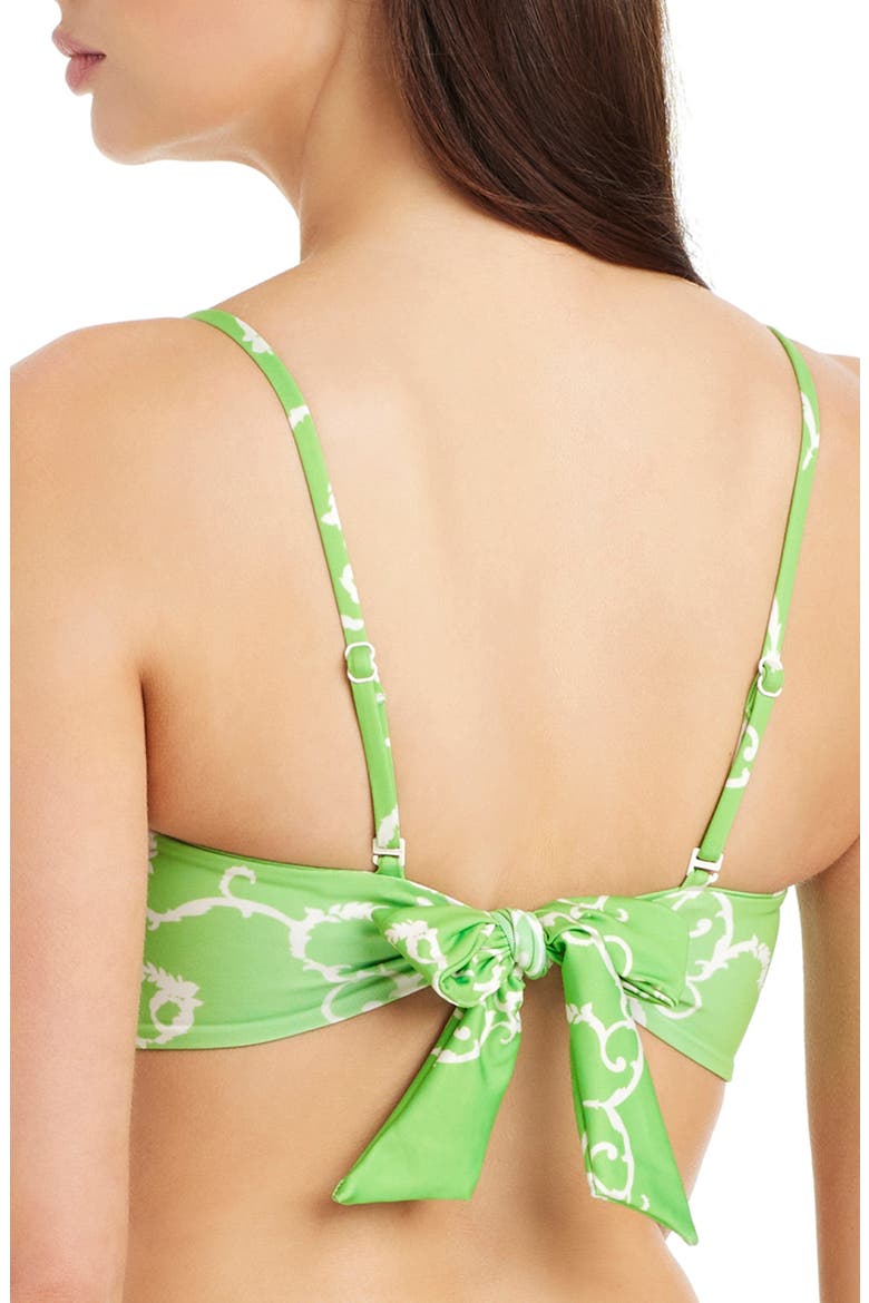 Reversible Bandeau Bikini Top with Removable Straps, Alternate, color, GREEN MULTI
