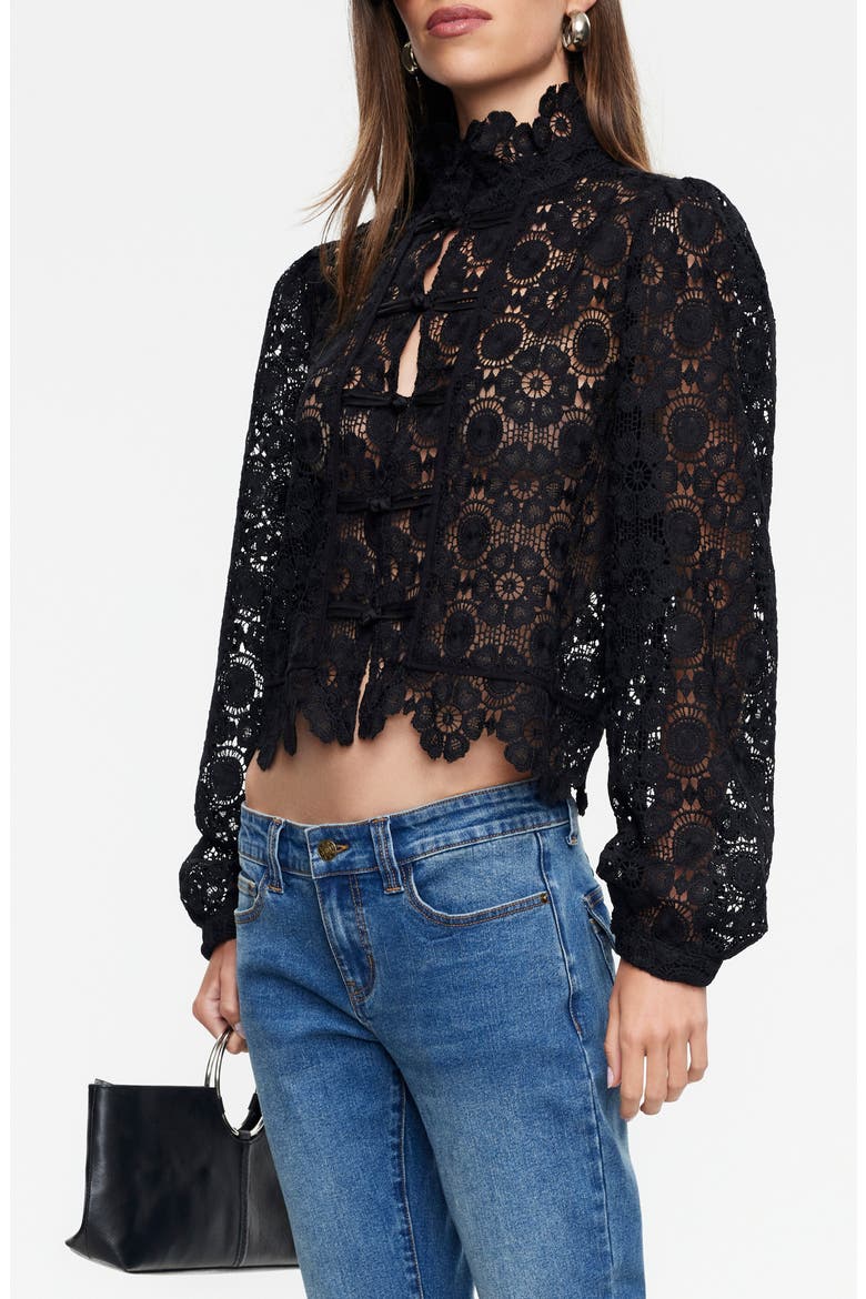 Overtime Lace Top, Alternate, color, NOIR