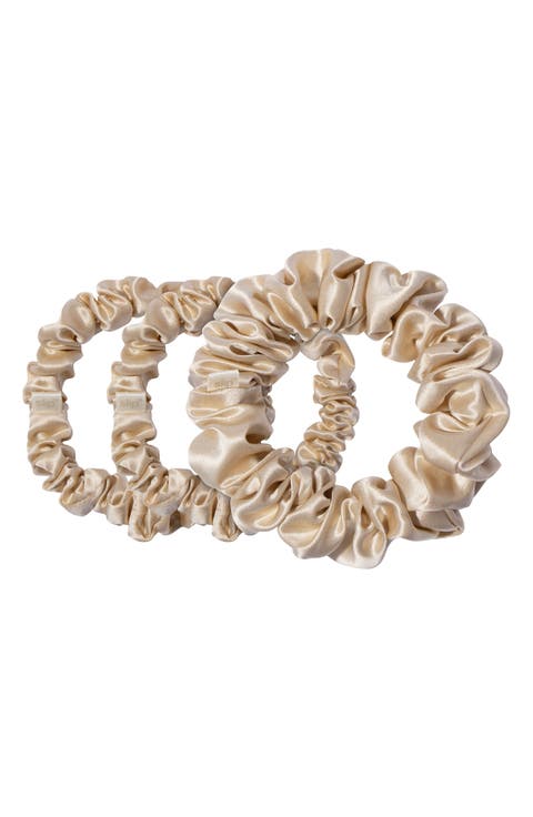 3-Pack Large & Small Silk Scrunchie Set