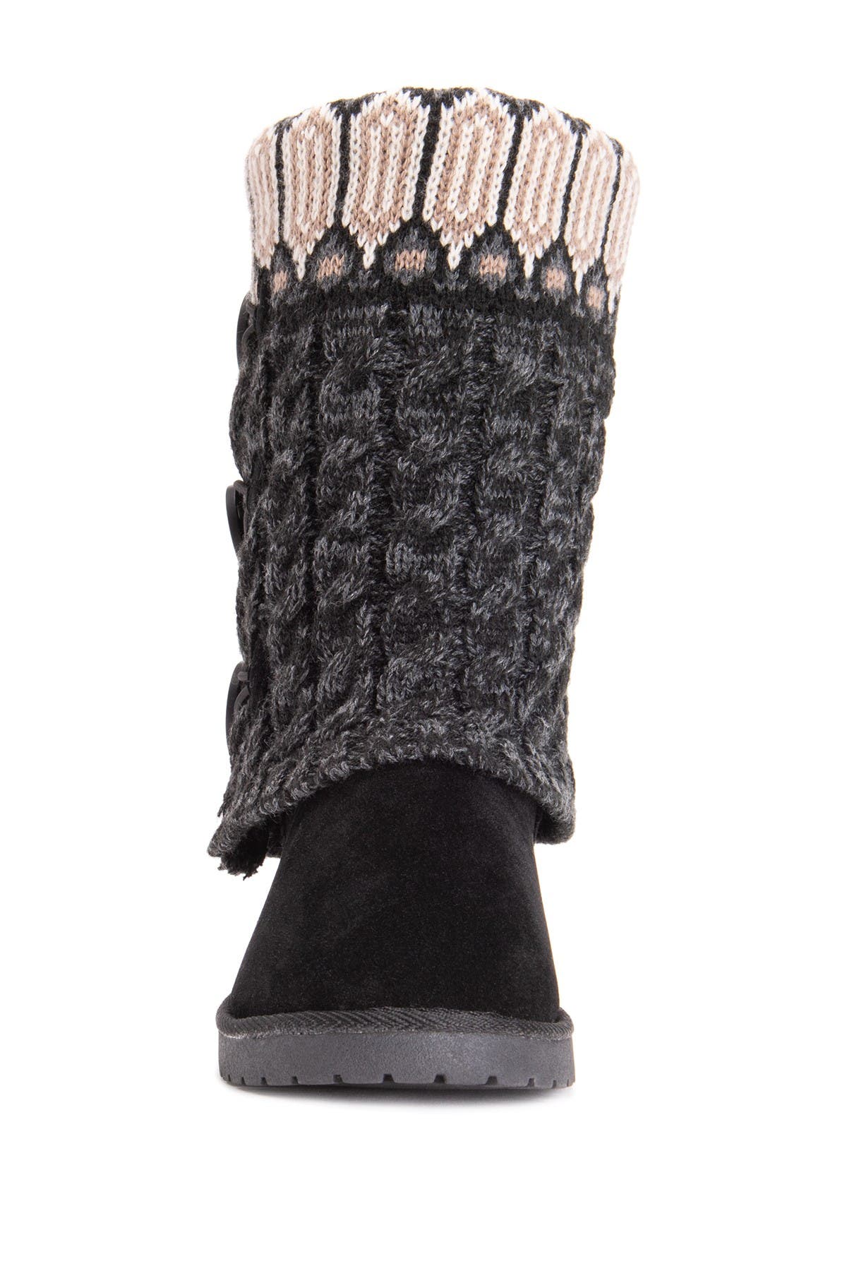 MUK LUKS Cheryl Faux Fur Knit Boot, Alternate, color, 