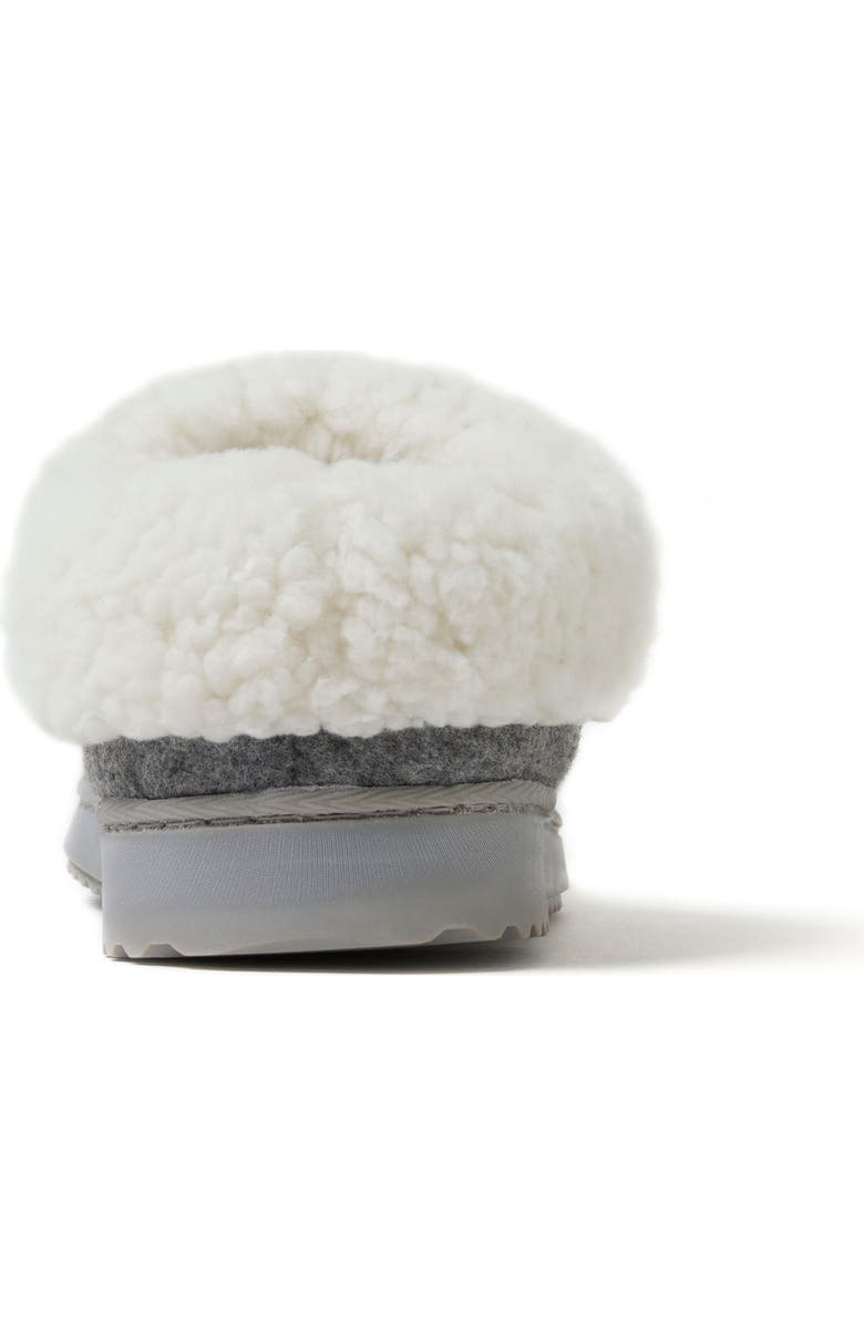 DEARFOAMS Nyla Felted Plaid Moccasin Toe Clog Slipper, Alternate, color, Light Heather Grey