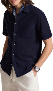 Polo Ralph Lauren Textured Pointelle Linen Camp Shirt