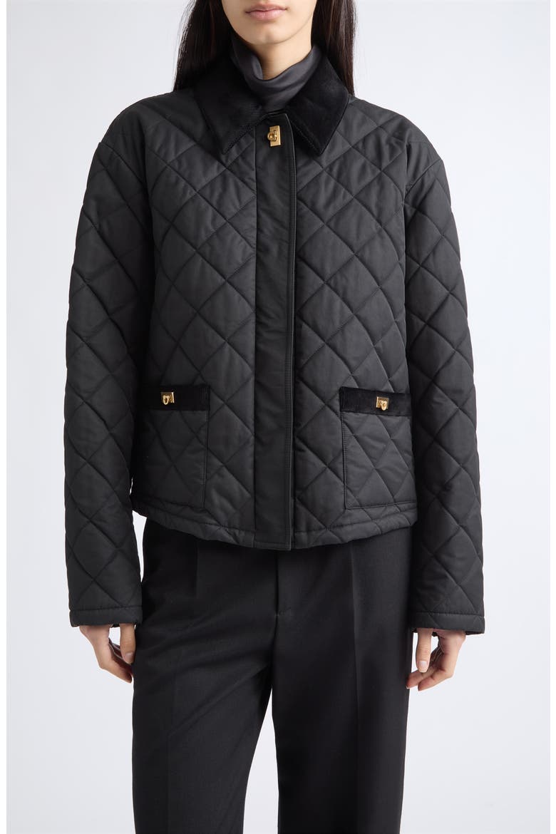 Quilted Blouson Jacket, Main, color, NERO