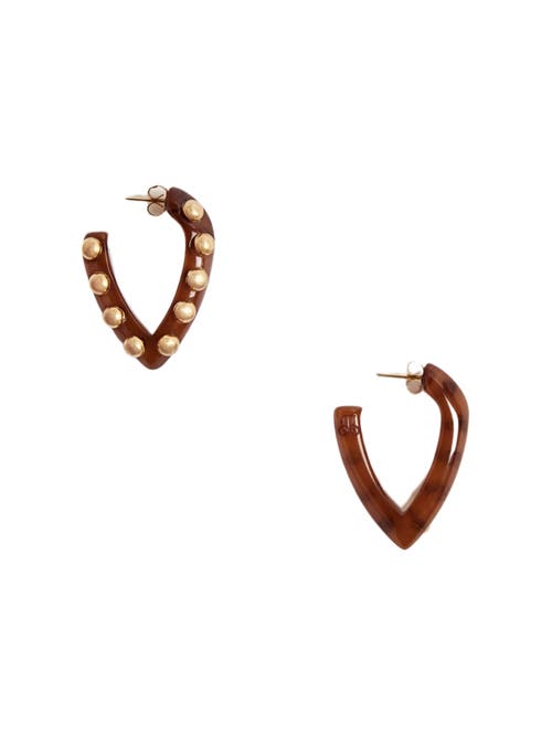 LA DOUBLEJ LA DOUBLEJ DEW EARRINGS MINI SOLID TOBACCO