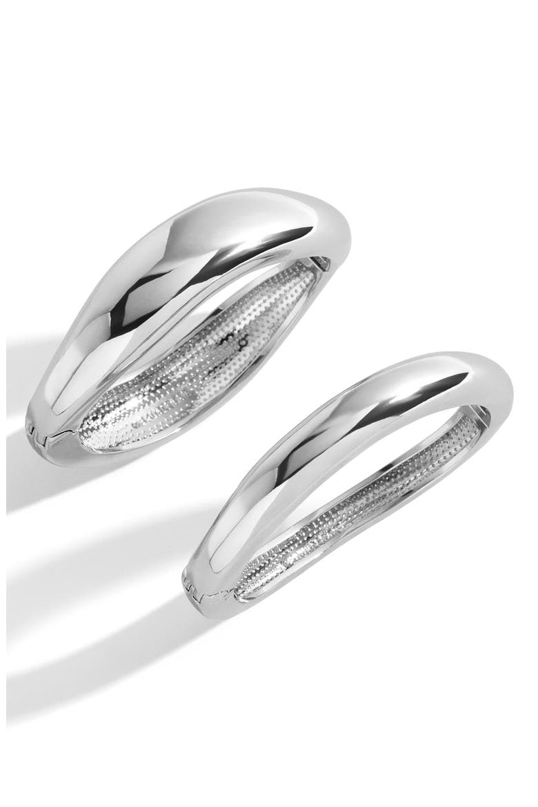 Priya Set of 2 Hinge Bangles, Main, color, SILVER