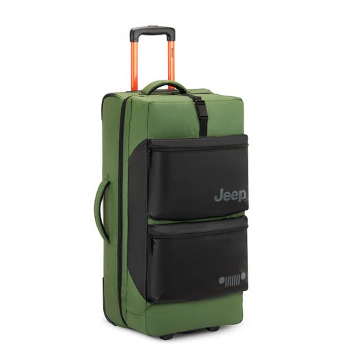 Jeep Js006b 27 Inch Two Wheel Rolling Travel Duffle Bag In Green