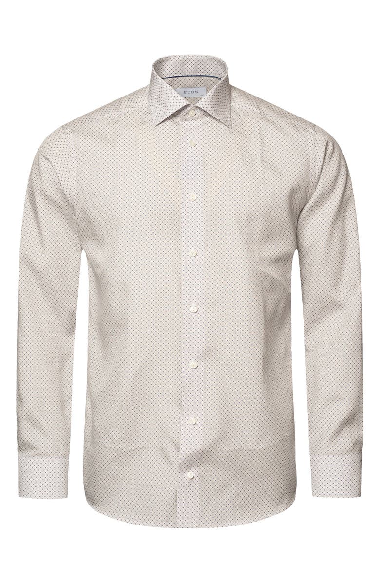 Eton Slim Fit Floral Cotton Dress Shirt, Alternate, color, 