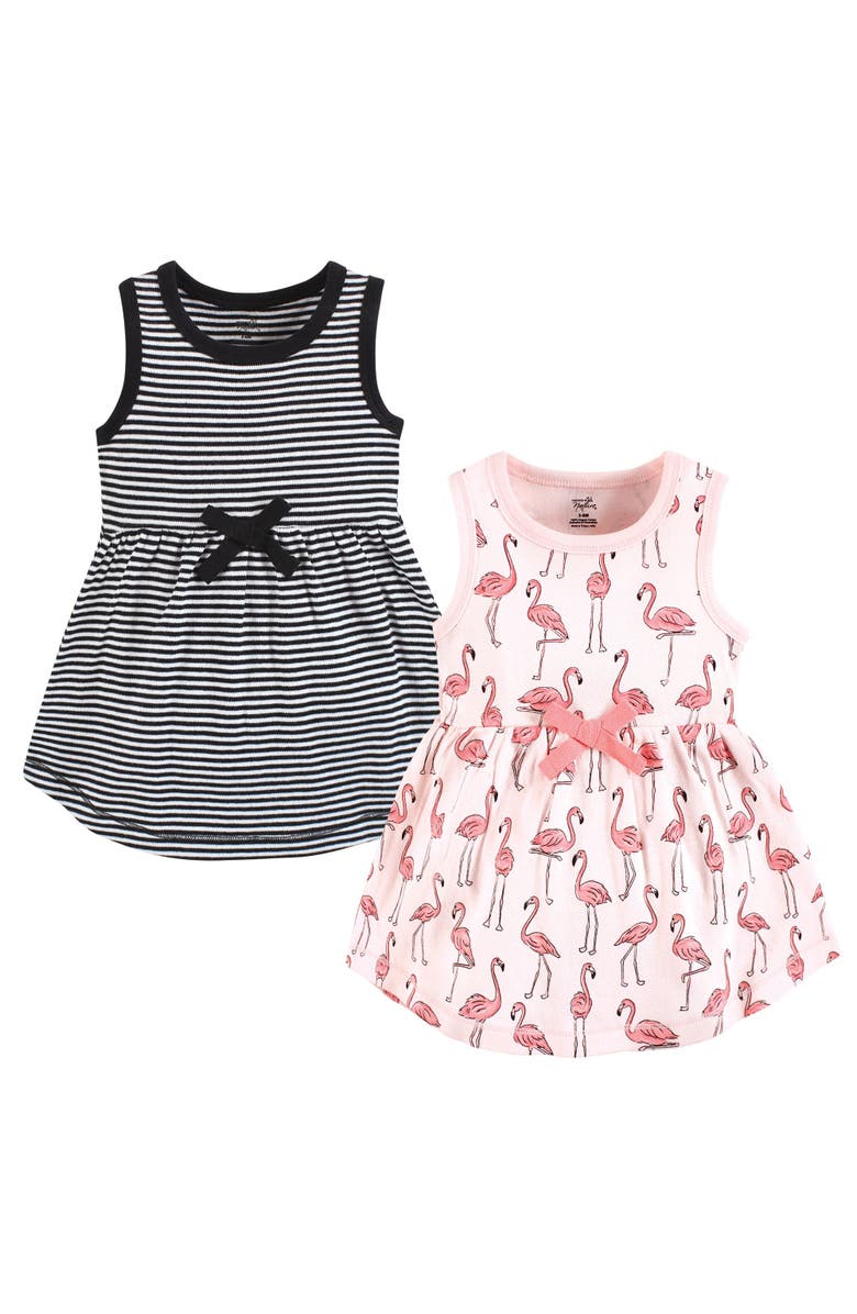 Touched by Nature 2Pk Organic Sleeveless Dresses, Main, color, Pink Flamingo
