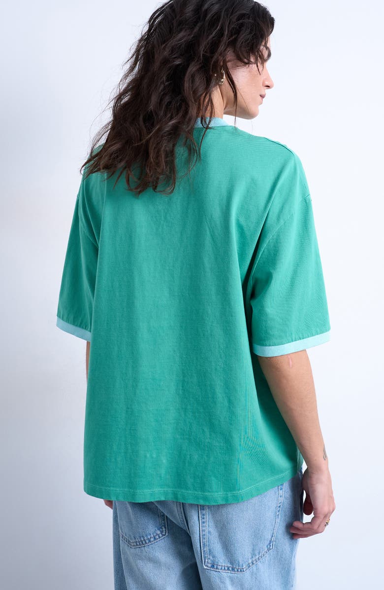 Topshop Barcelona Graphic Cotton T-Shirt, Alternate, color, Mgreen