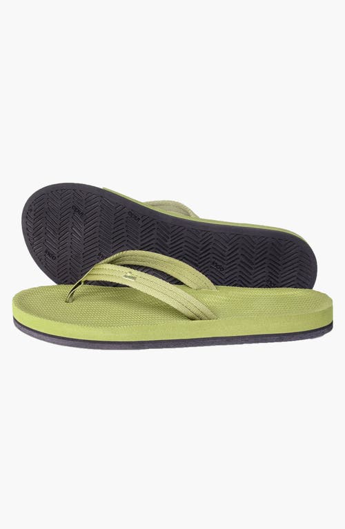 Indosole Responsibly-made Tire Sole Easy Living Flip Flops In Green