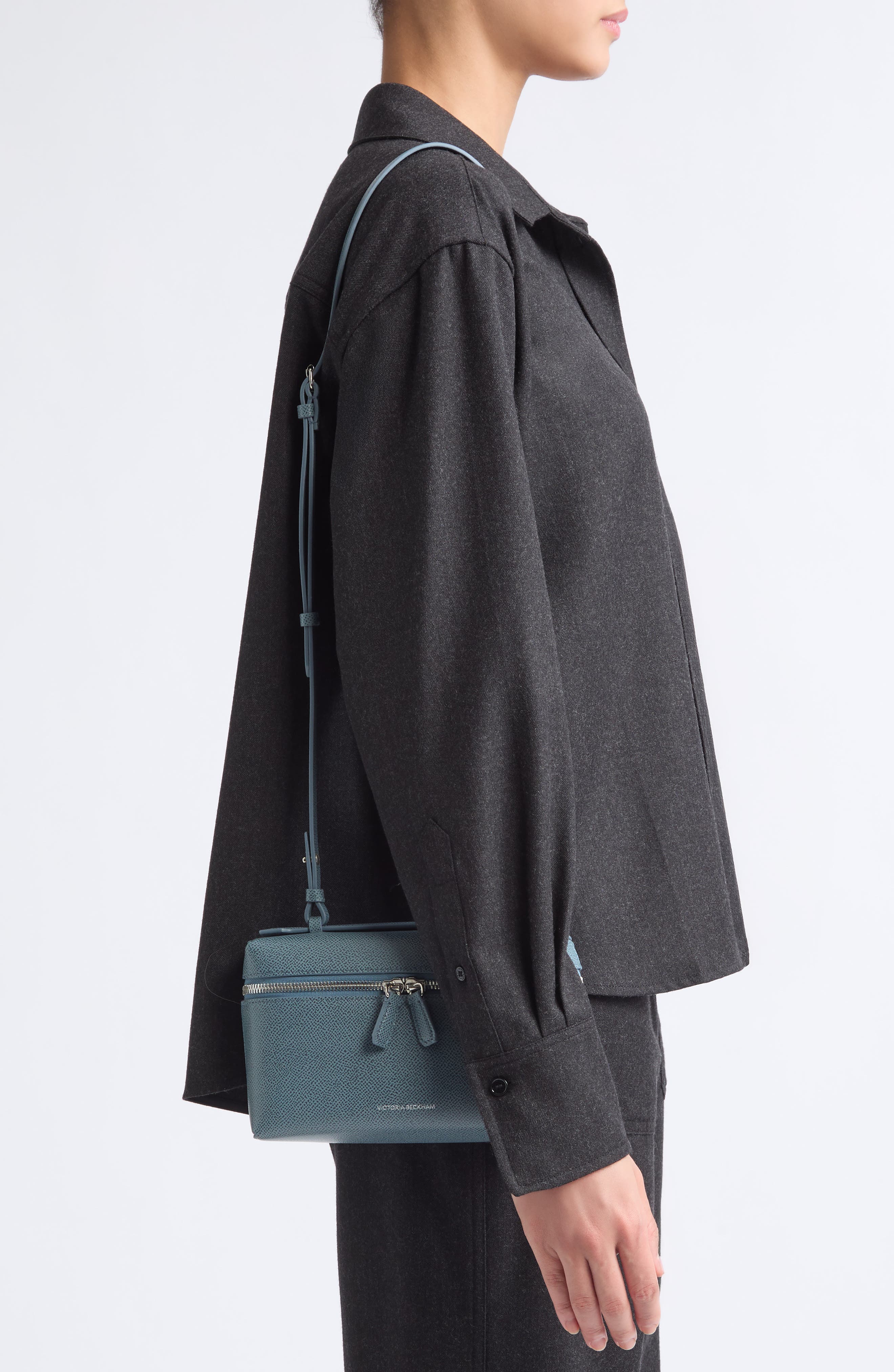 Dorian Leather Vanity Case Bag, Alternate, color, AGAVE BLUE
