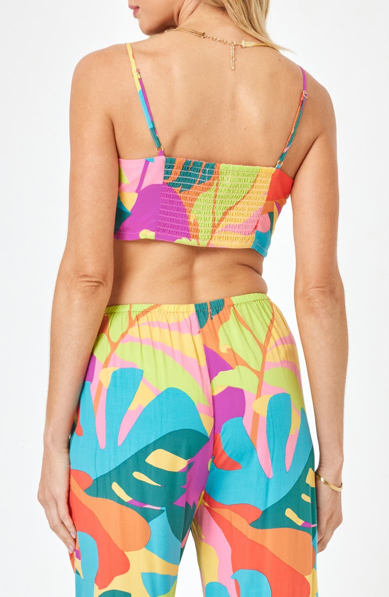 LSPACE Tanya Tie Front Cover-Up Top, Alternate, color, Copacabana