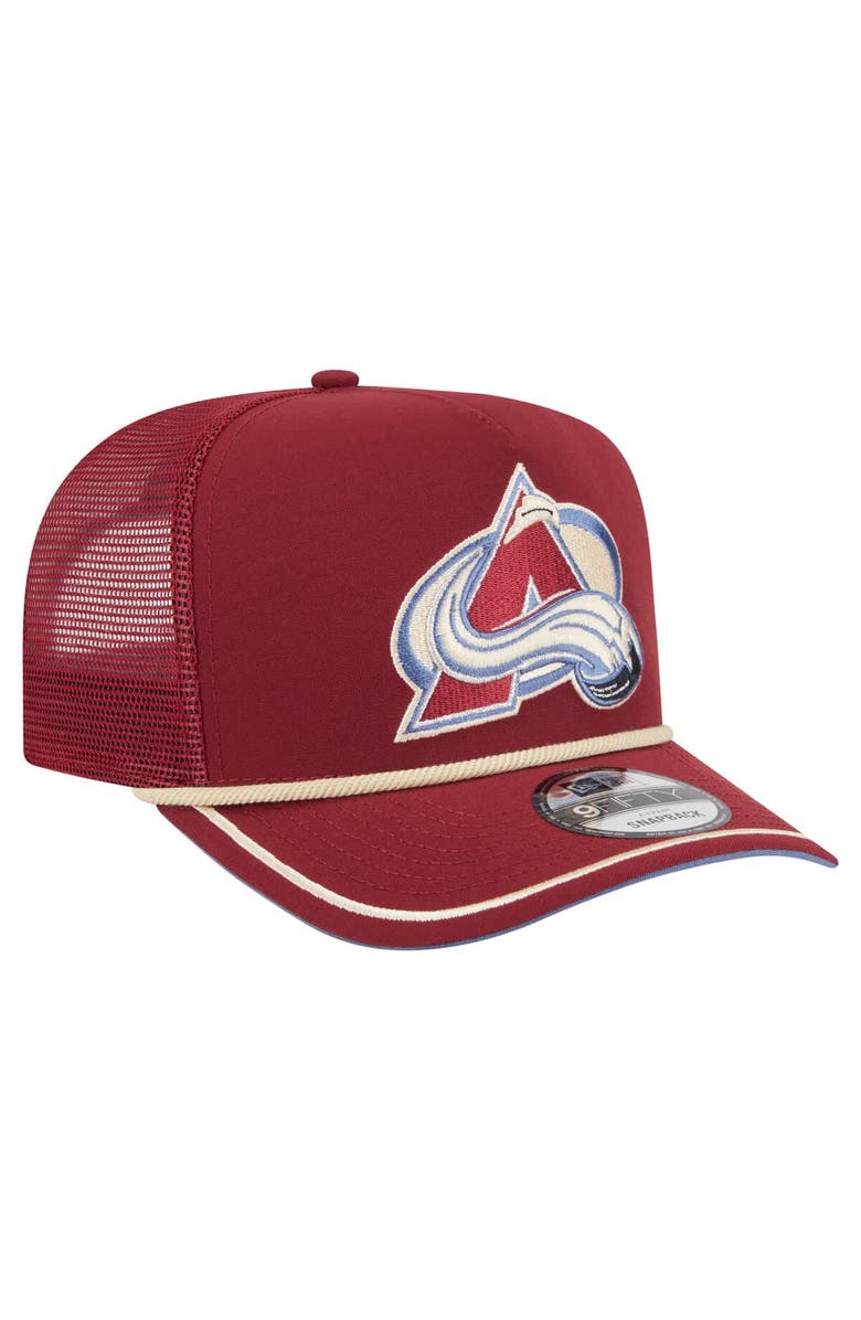 New Era Men's New Era Burgundy Colorado Avalanche Vintage Team Rope A-Frame 9FIFTY Snapback Hat, Alternate, color, Burgundy