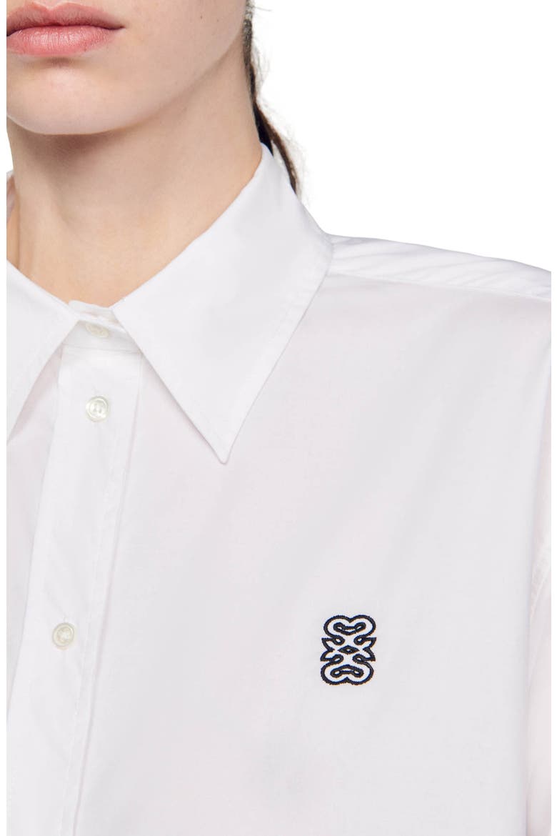 Cropped poplin shirt, Alternate, color, WHITE