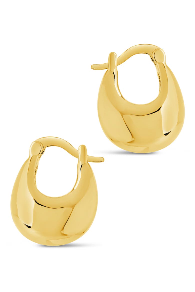 Eleah Hoop Earrings, Alternate, color, GOLD