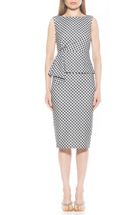Amora Boat Neck Sleeveless Sheath Dress
