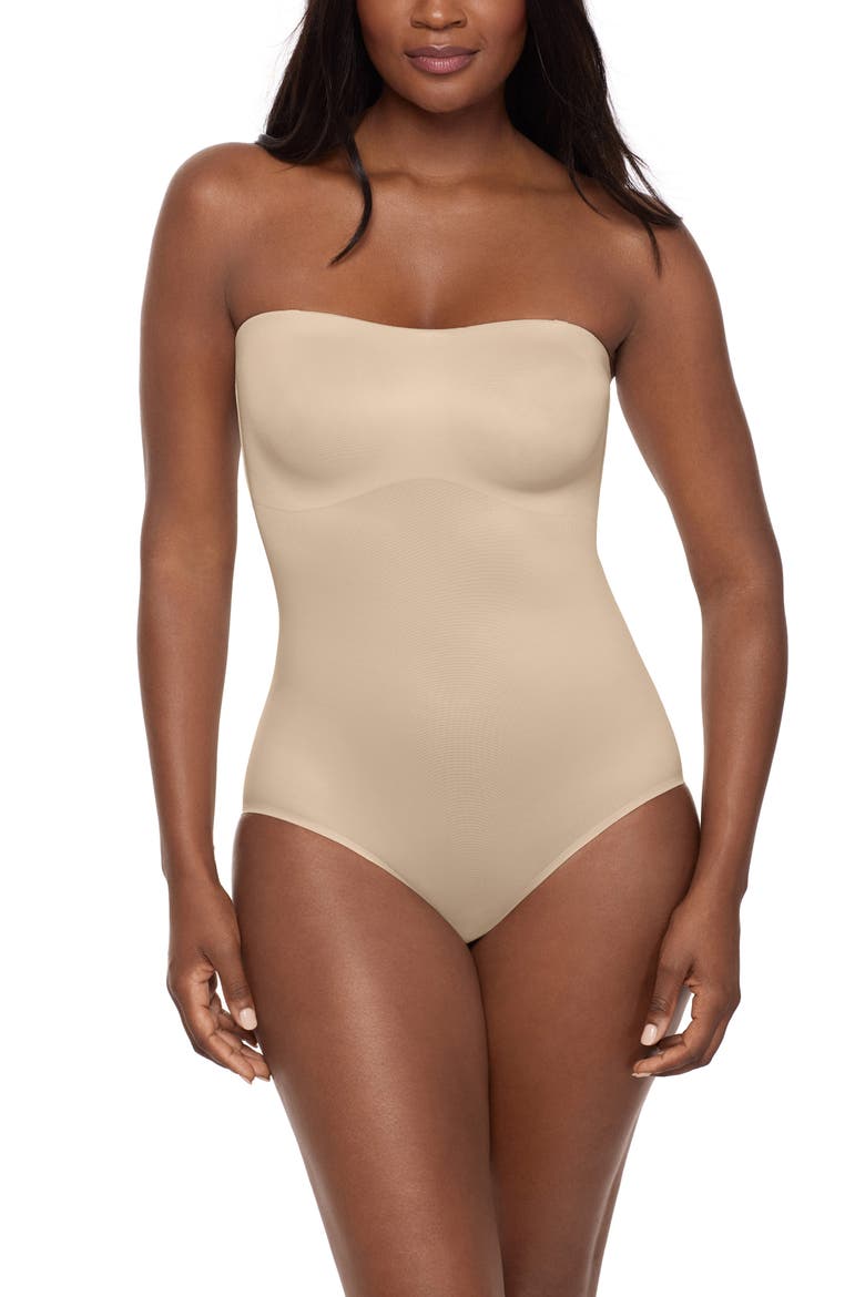 Show Stopper Shaping Bodysuit, Alternate, color, WARM BEIGE