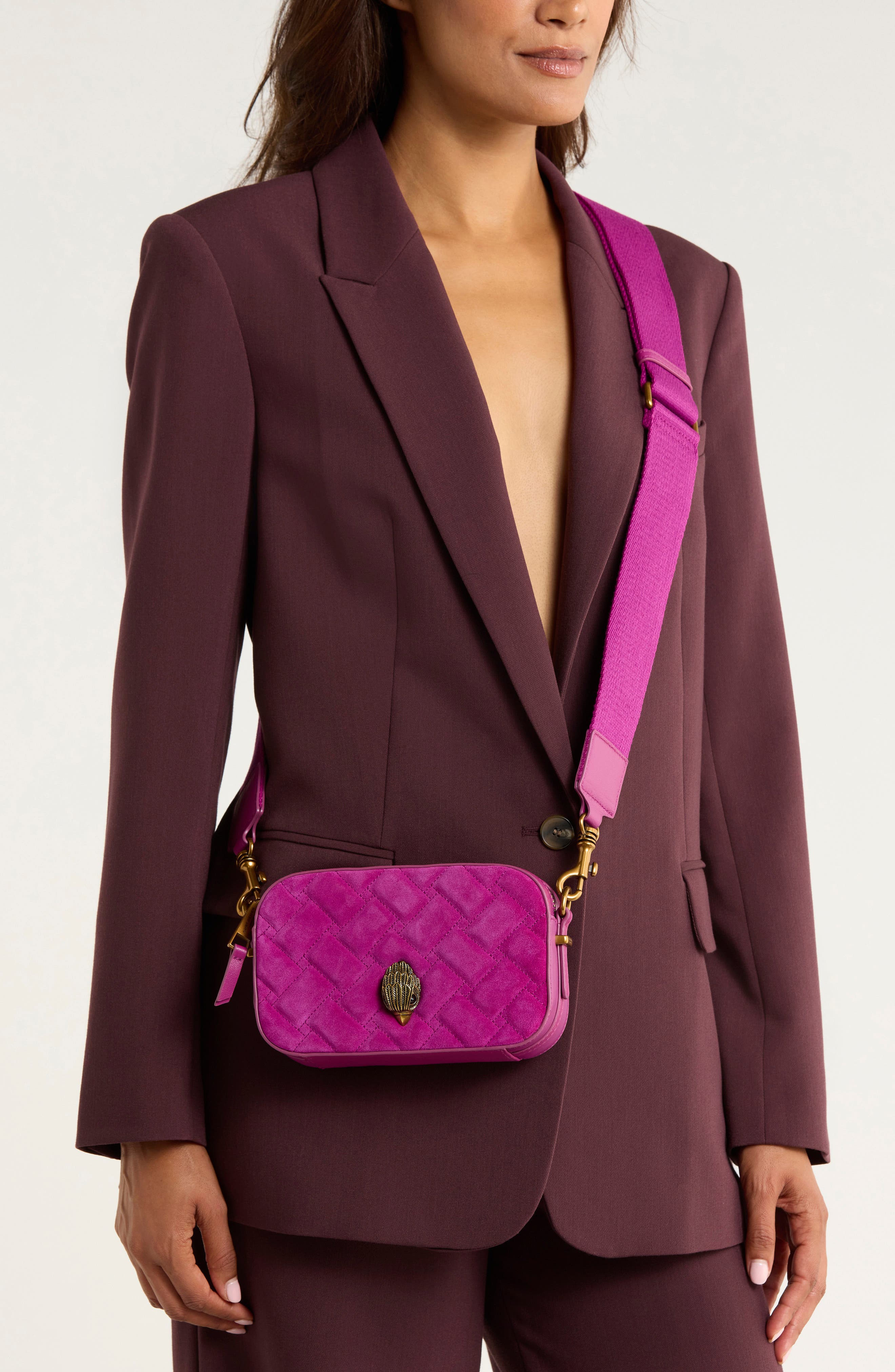 Kurt Geiger London Small Kensington Quilted Leather Camera Bag, Alternate, color, 